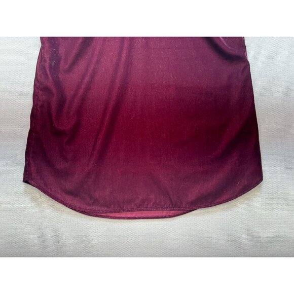 Loft Womens Velvet Strappy Cami Tank Top Size M Burgundy V-Neck Chic Summer - Picture 12 of 13